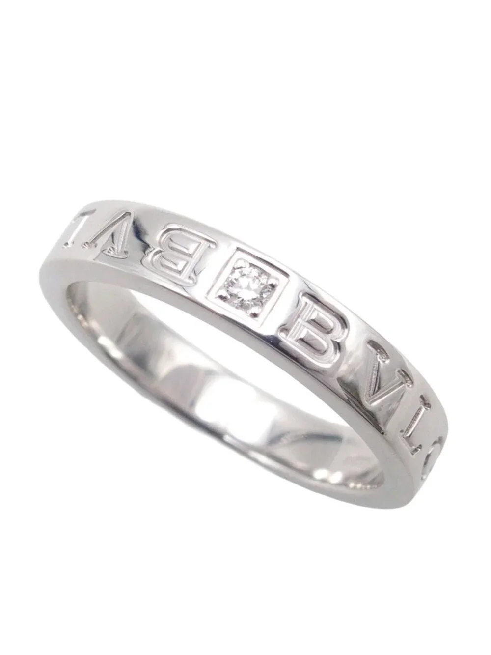 Bvlgari White Gold Diamond 18K B.Zero1 Essential Band No Ring